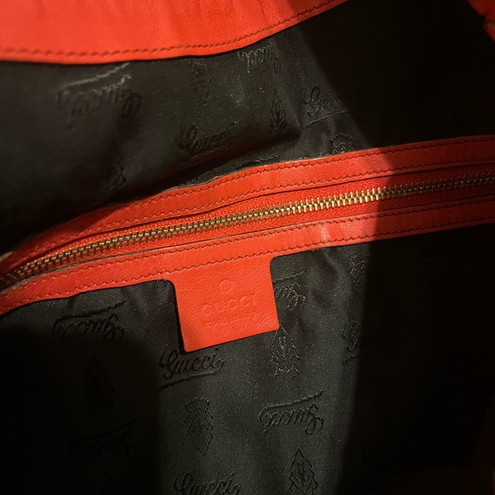 Gucci Red Bamboo Hobo Bag - Picture 13 of 14